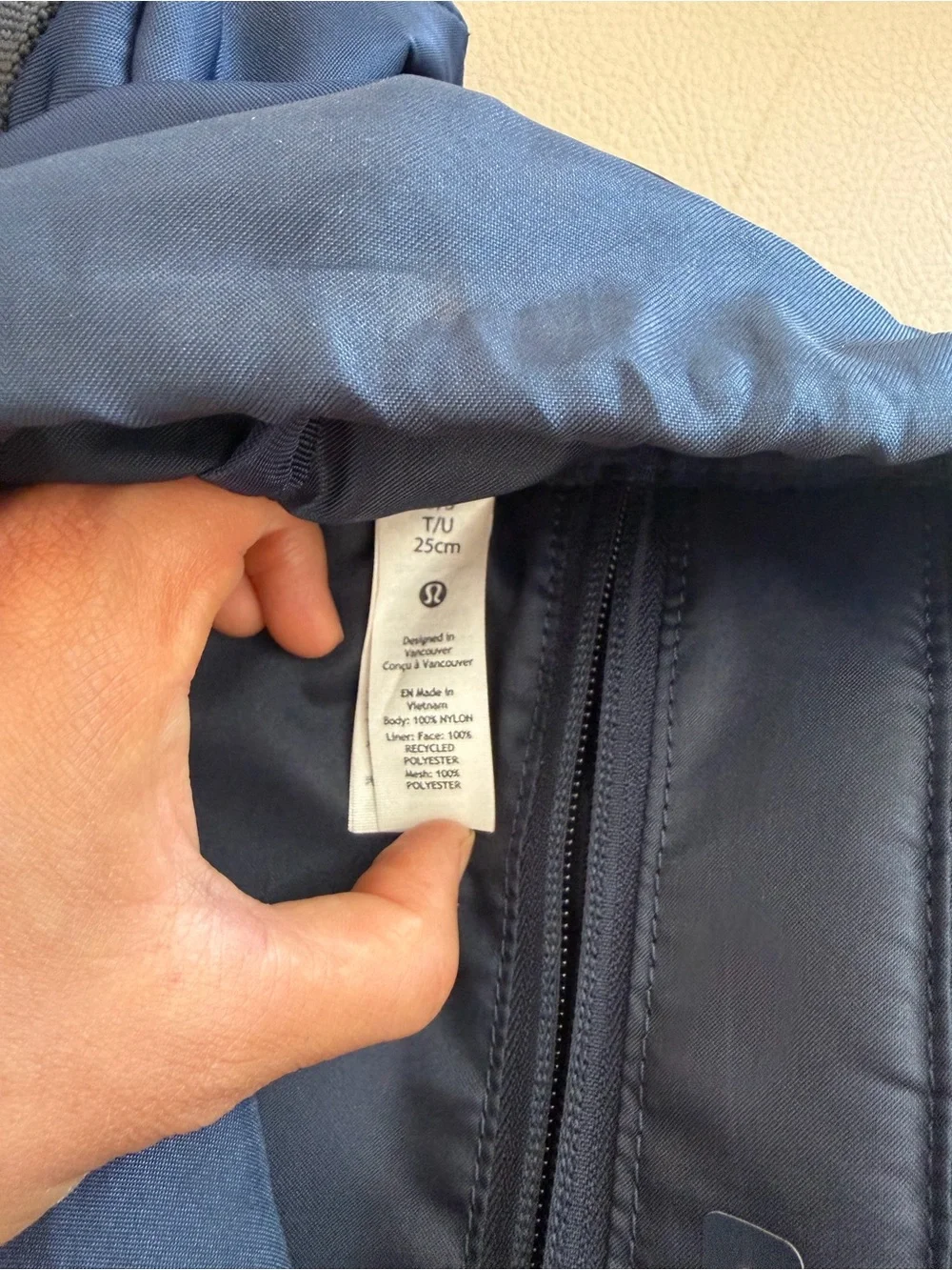 lululemon athletica wunderlust backpack small 14L navy